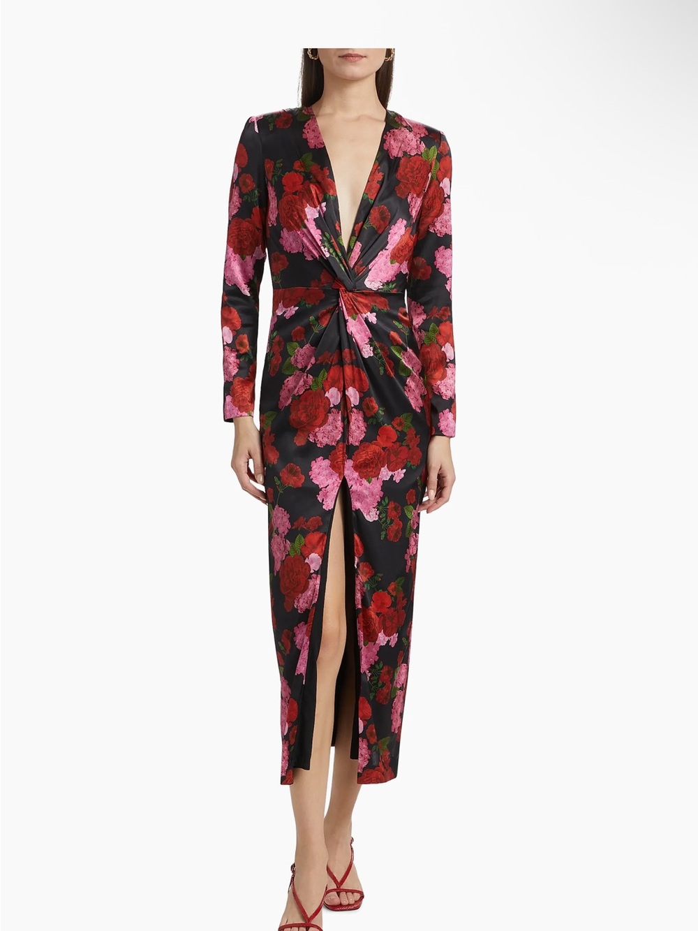 Generation Love Silvanna Long Sleeve Twist-Front Floral Print
Dress NWOT